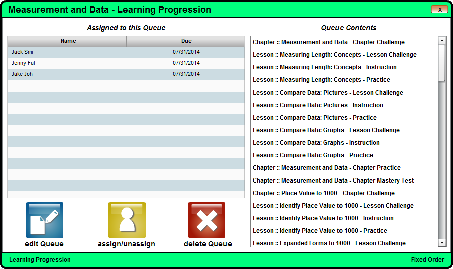 MyQ Learning Progression Student Assignment 2
